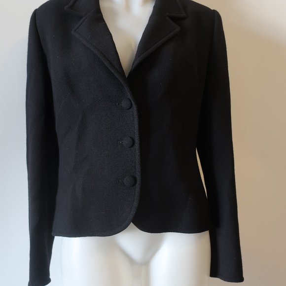 SERGE & REAL BLACK BUTTON CLOSE BLAZER JACKET 10 * - Picture 7 of 8